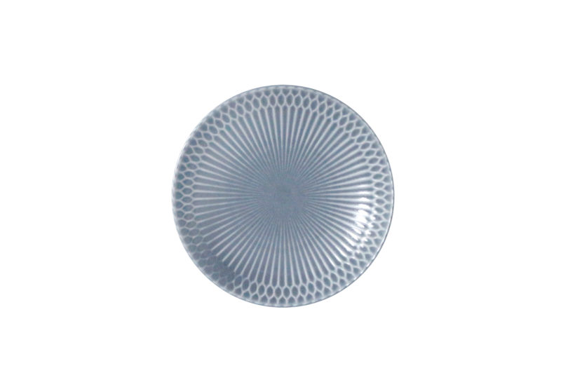 日本 小田陶器 漣漪系列 圓盤 16cm (藍灰)